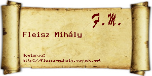 Fleisz Mihály névjegykártya