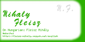 mihaly fleisz business card